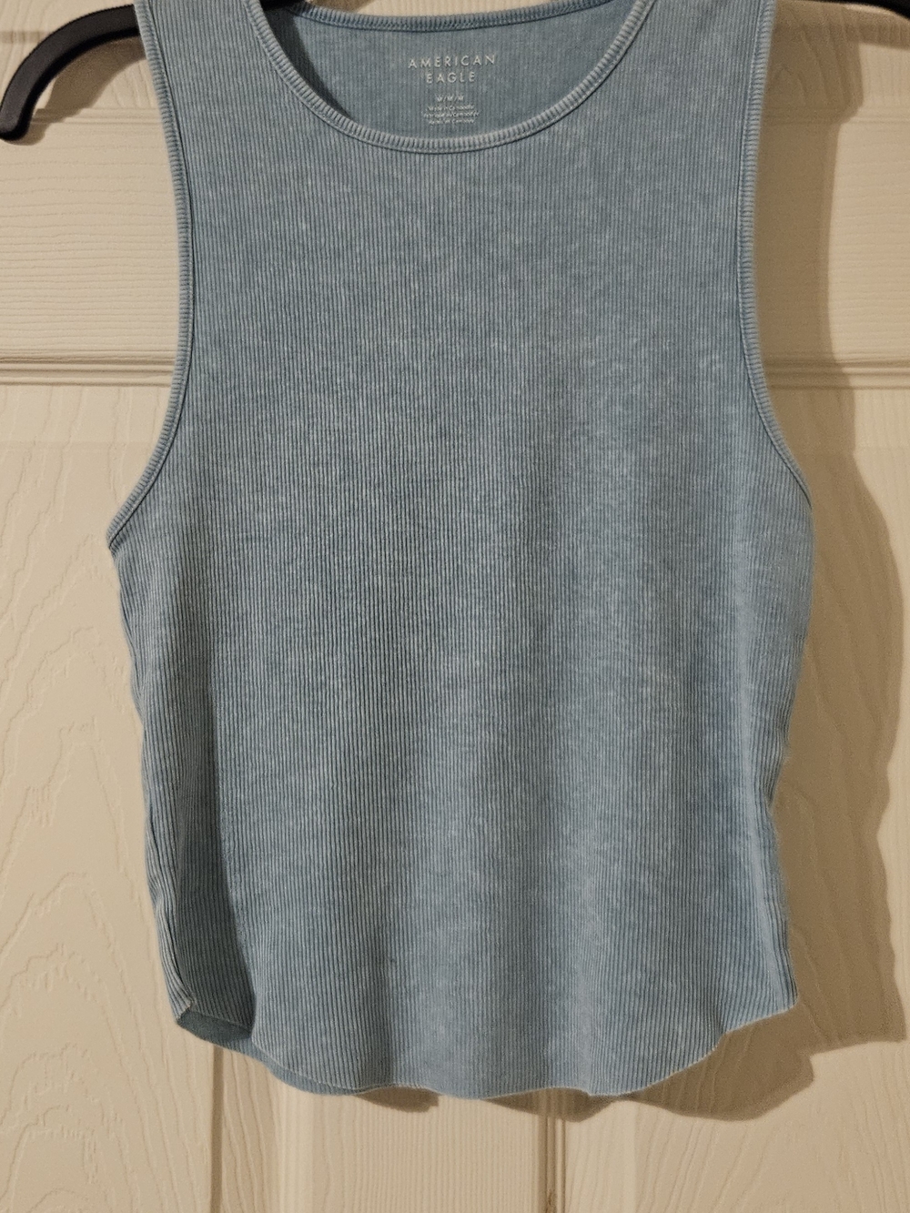 American Eagle Outfitters Ribbed Tank Top — Dusty Blue Gray